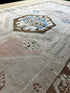 Vintage 3.6x6.1 Turkish Oushak Gray and Pink Rug | Banana Manor Rug Factory Outlet