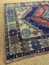 Vintage 3.7x5.8 Turkish Oushak Blue and Red Rug | Banana Manor Rug Factory Outlet