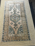 Vintage 3.7x6.11 Turkish Oushak Beige and Blue Rug | Banana Manor Rug Factory Outlet