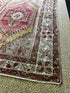 Vintage 3.8x5.9 Turkish Oushak Sage and Red Rug | Banana Manor Rug Factory Outlet