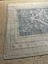 Vintage 3.9x6.9 Turkish Oushak Blue and Tan Rug | Banana Manor Rug Factory Outlet