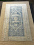 Vintage 3.9x6.9 Turkish Oushak Blue and Tan Rug | Banana Manor Rug Factory Outlet