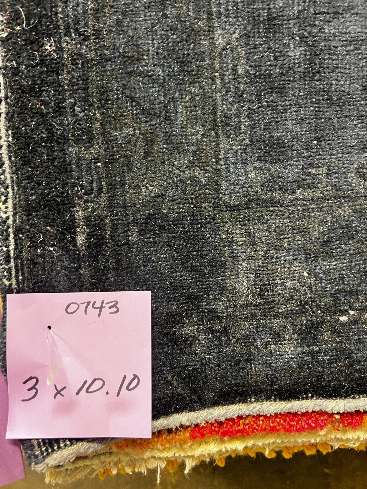 Vintage 3x10.10 Black and Green Turkish Oushak Runner | Banana Manor Rug Factory Outlet