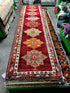 Vintage 3x13.2 Red and Orange Turkish Oushak Runner | Banana Manor Rug Factory Outlet