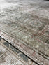Vintage 4.11x13.10 Green and Beige Turkish Oushak | Banana Manor Rug Factory Outlet