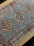 Vintage 4.2x6.10 Blue and Pink Turkish Oushak | Banana Manor Rug Factory Outlet