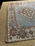Vintage 4.2x6.10 Blue and Pink Turkish Oushak | Banana Manor Rug Factory Outlet