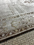 Vintage 4.3x6.10 Silver and Taupe Turkish Oushak | Banana Manor Rug Factory Outlet