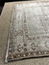 Vintage 4.3x6.10 Silver and Taupe Turkish Oushak | Banana Manor Rug Factory Outlet