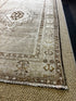Vintage 4.3x6.10 Silver and Taupe Turkish Oushak | Banana Manor Rug Factory Outlet