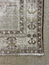Vintage 4.3x6.10 Silver and Taupe Turkish Oushak | Banana Manor Rug Factory Outlet