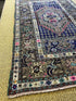 Vintage 4.4x5.11 Grey and Blue Turkish Oushak | Banana Manor Rug Factory Outlet