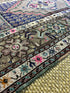 Vintage 4.4x5.11 Grey and Blue Turkish Oushak | Banana Manor Rug Factory Outlet