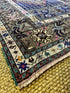 Vintage 4.4x5.11 Grey and Blue Turkish Oushak | Banana Manor Rug Factory Outlet
