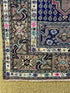 Vintage 4.4x5.11 Grey and Blue Turkish Oushak | Banana Manor Rug Factory Outlet