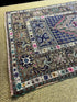 Vintage 4.4x5.11 Grey and Blue Turkish Oushak | Banana Manor Rug Factory Outlet