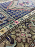 Vintage 4.4x5.11 Grey and Blue Turkish Oushak | Banana Manor Rug Factory Outlet