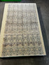 Vintage 4.4x7.10 Blue and Tan Turkish Oushak | Banana Manor Rug Factory Outlet