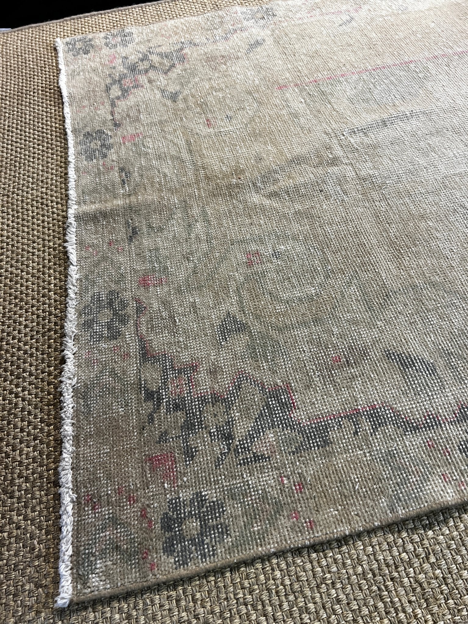 Vintage 4.4x7.3 Turkish Oushak Beige Rug | Banana Manor Rug Factory Outlet