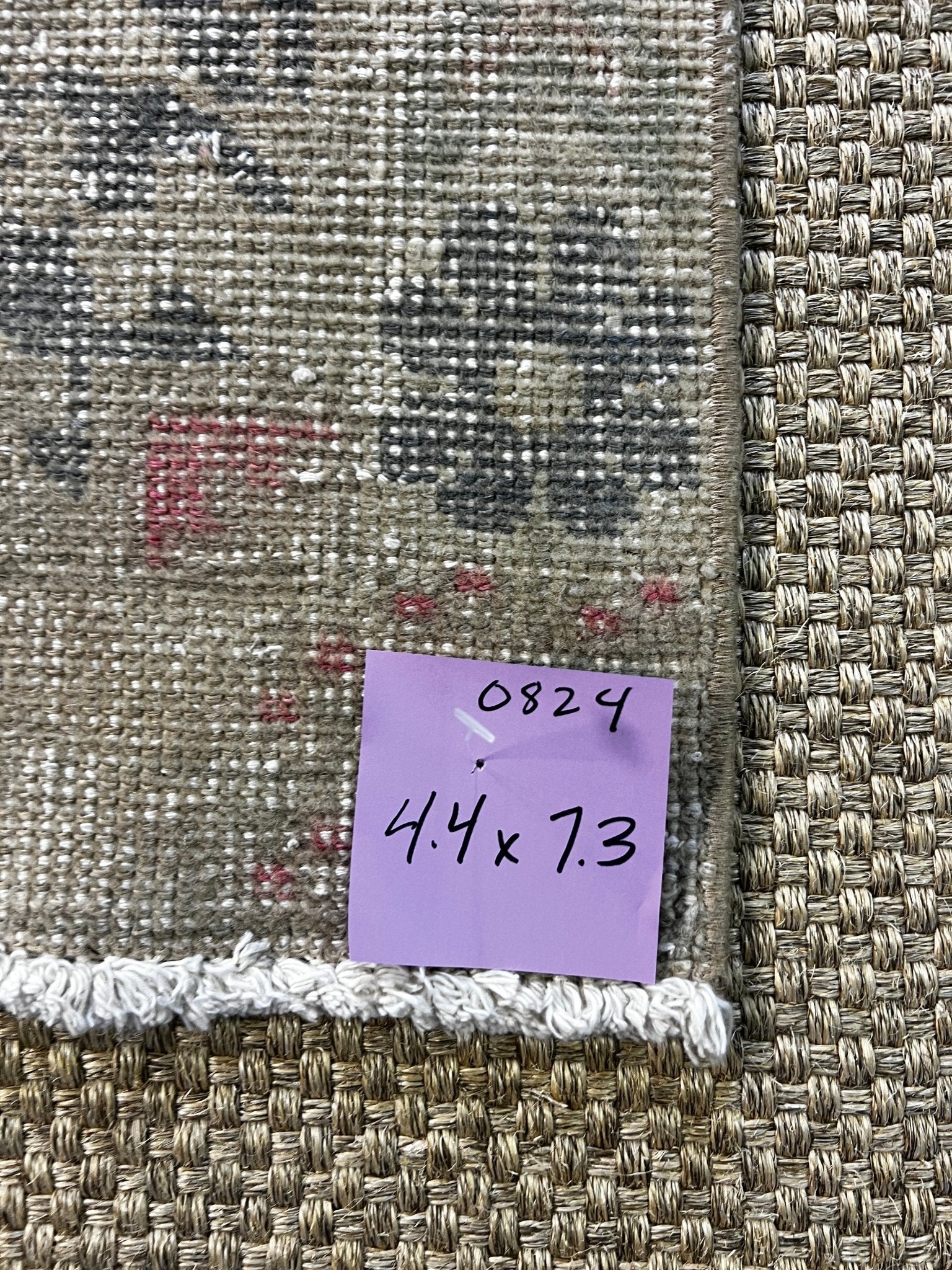 Vintage 4.4x7.3 Turkish Oushak Beige Rug | Banana Manor Rug Factory Outlet