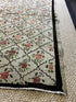 Vintage 4.6x5.7 Green and Pink Turkish Oushak | Banana Manor Rug Factory Outlet
