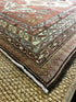 Vintage 4.7x7.1 Red and Tan Turkish Oushak | Banana Manor Rug Factory Outlet