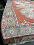 Vintage 4.8x10.8 Burnt Orange and Taupe Turkish Oushak | Banana Manor Rug Factory Outlet