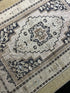 Vintage 4x6.1 Turkish Oushak Ivory and Black Rug | Banana Manor Rug Factory Outlet