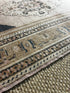 Vintage 4x6.3 Blue and Tan Turkish Oushak | Banana Manor Rug Factory Outlet