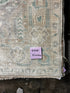 Vintage 5.10x10.6 Blue-Green and Beige Turkish Oushak | Banana Manor Rug Factory Outlet