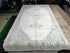 Vintage 5.10x10.6 Blue-Green and Beige Turkish Oushak | Banana Manor Rug Factory Outlet