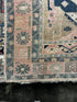 Vintage 5.2x9.8 Blue and Pink Turkish Oushak | Banana Manor Rug Factory Outlet