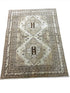 Vintage 5.4x7 Tan and Ivory Turkish Oushak Rug | Banana Manor Rug Factory Outlet