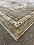 Vintage 5.4x7 Tan and Ivory Turkish Oushak Rug | Banana Manor Rug Factory Outlet