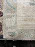 Vintage 5.5x12.6 Blue and Beige Turkish Oushak | Banana Manor Rug Factory Outlet
