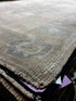 Vintage 5.5x12.6 Blue and Beige Turkish Oushak | Banana Manor Rug Factory Outlet