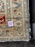 Vintage 5.8x9.5 Burnt Orange and Blue Turkish Oushak | Banana Manor Rug Factory Outlet