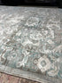 Vintage 6.2x9.5 Blue and Taupe Turkish Oushak | Banana Manor Rug Factory Outlet
