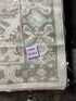 Vintage 6.2x9.5 Blue and Taupe Turkish Oushak | Banana Manor Rug Factory Outlet