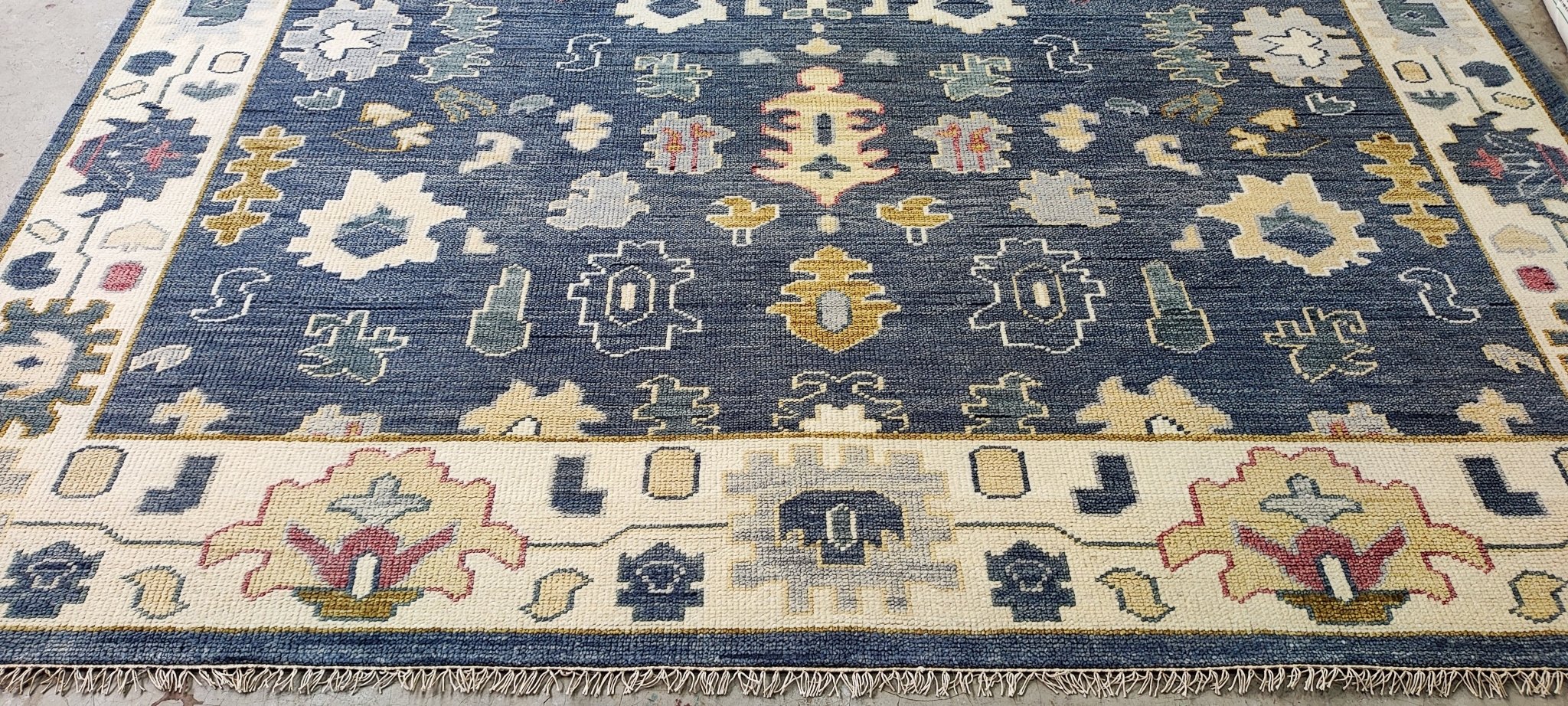 Vittoria 9x12 Grey & Ivory Turkish Oushak | Banana Manor Rug Factory Outlet