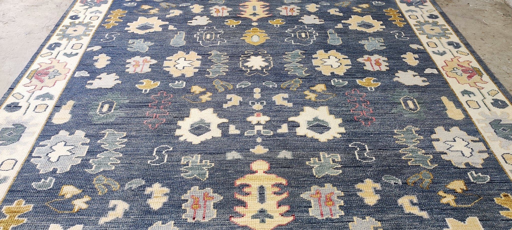 Vittoria 9x12 Grey & Ivory Turkish Oushak | Banana Manor Rug Factory Outlet