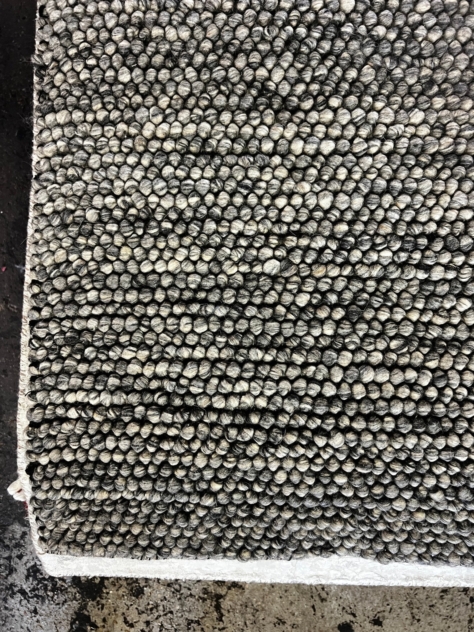 Vittorio Alfieri Handwoven Wool Durrie Natural Grey Loop (various sizes) | Banana Manor Rug Factory Outlet