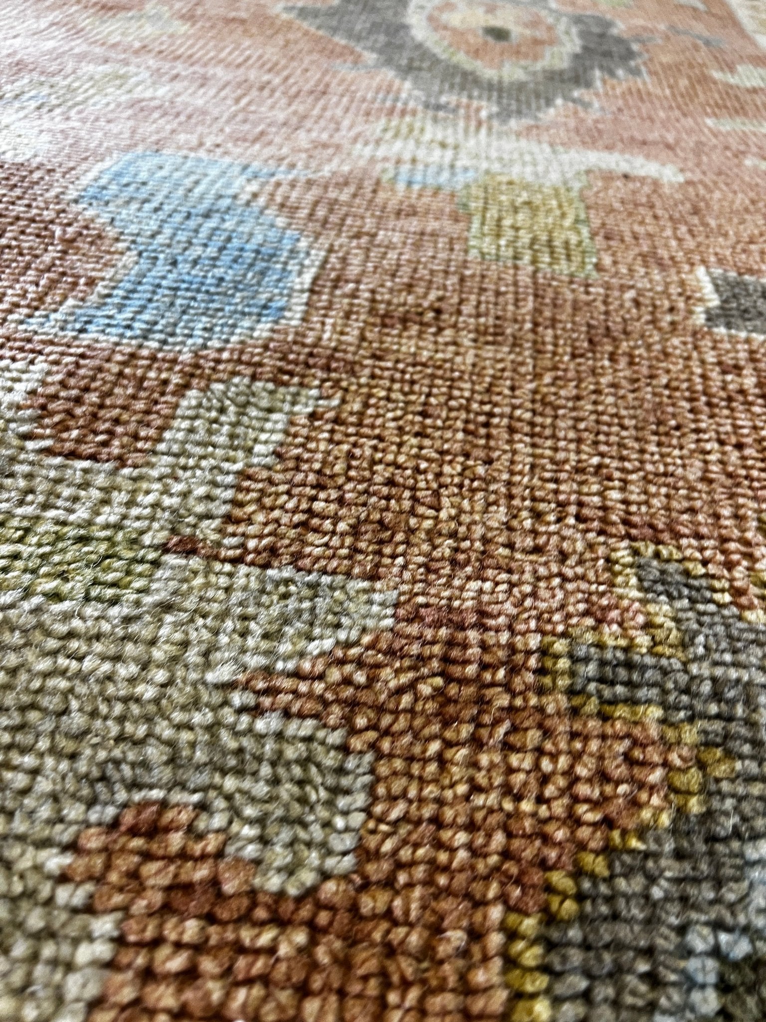 Viv 9x11.9 Hand-Knotted Rust on Rust Oushak | Banana Manor Rug Factory Outlet