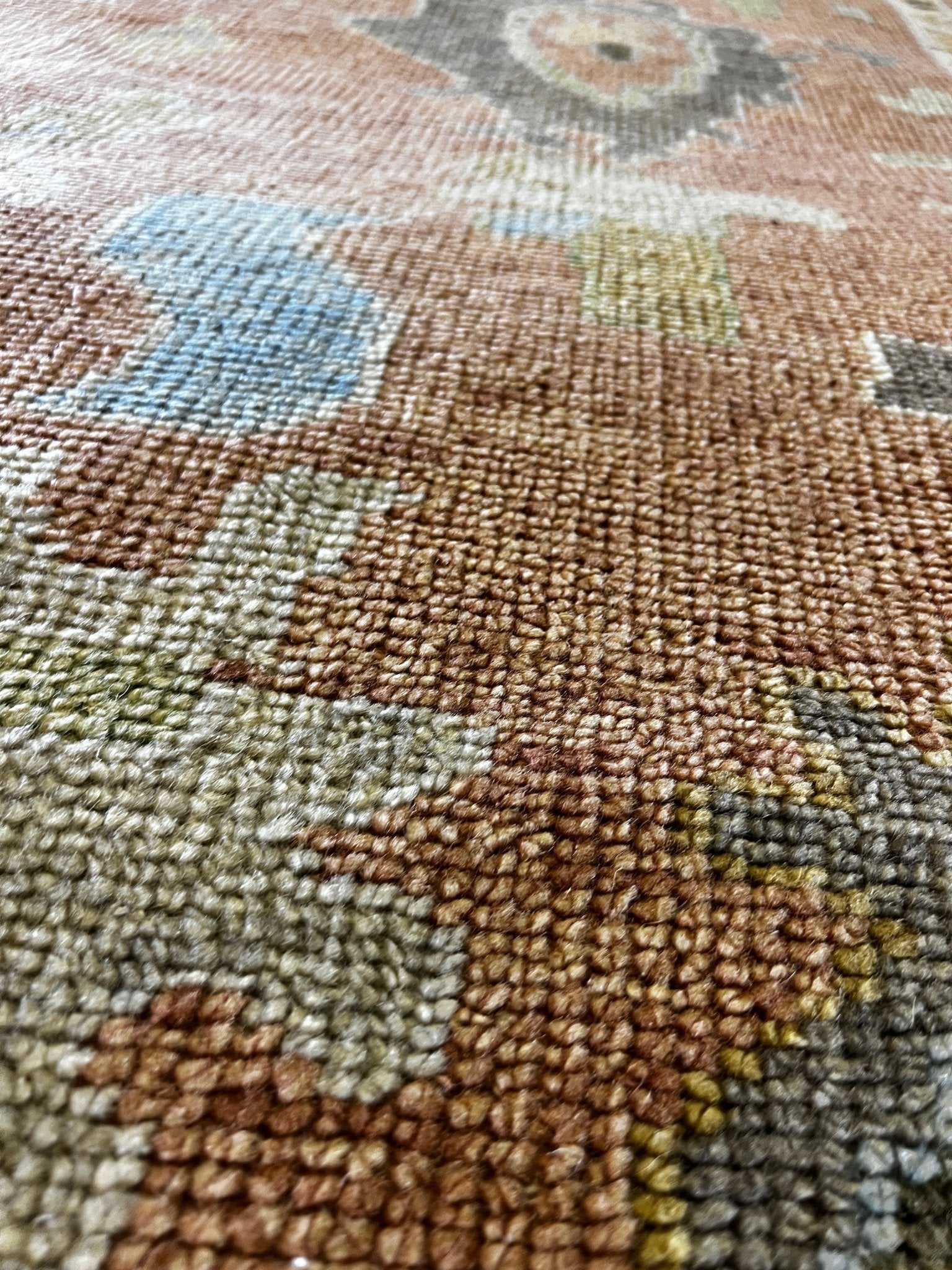 Viv 9x11.9 Hand-Knotted Rust on Rust Oushak | Banana Manor Rug Factory Outlet