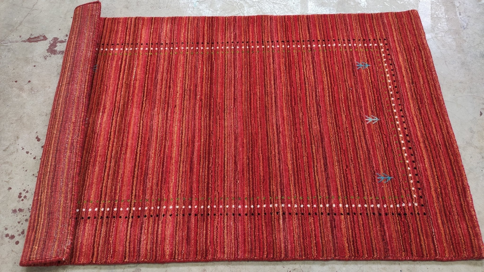 Wet Willie 3x5 Red Handwoven Gabbeh Rug | Banana Manor Rug Factory Outlet