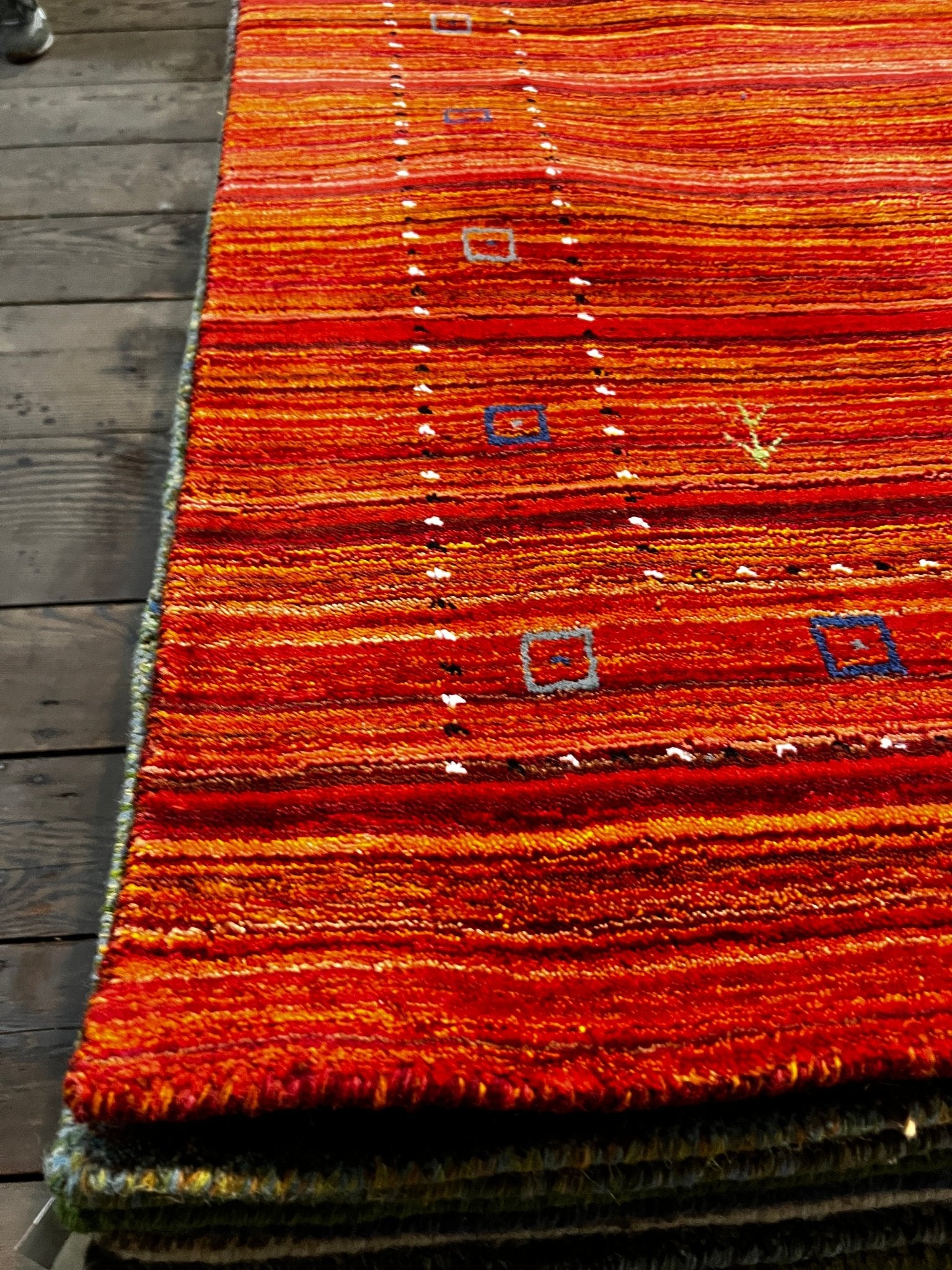 Wet Willie 3x5 Red Handwoven Gabbeh Rug | Banana Manor Rug Factory Outlet