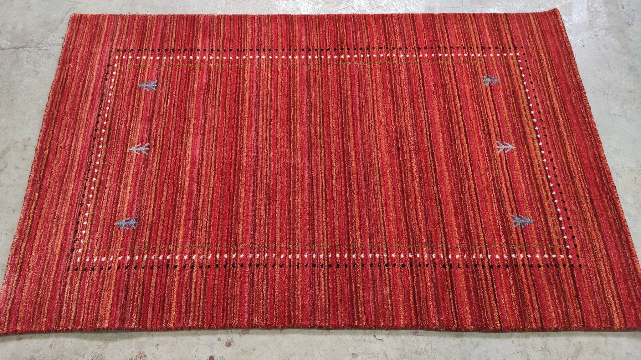 Wet Willie 3x5 Red Handwoven Gabbeh Rug | Banana Manor Rug Factory Outlet