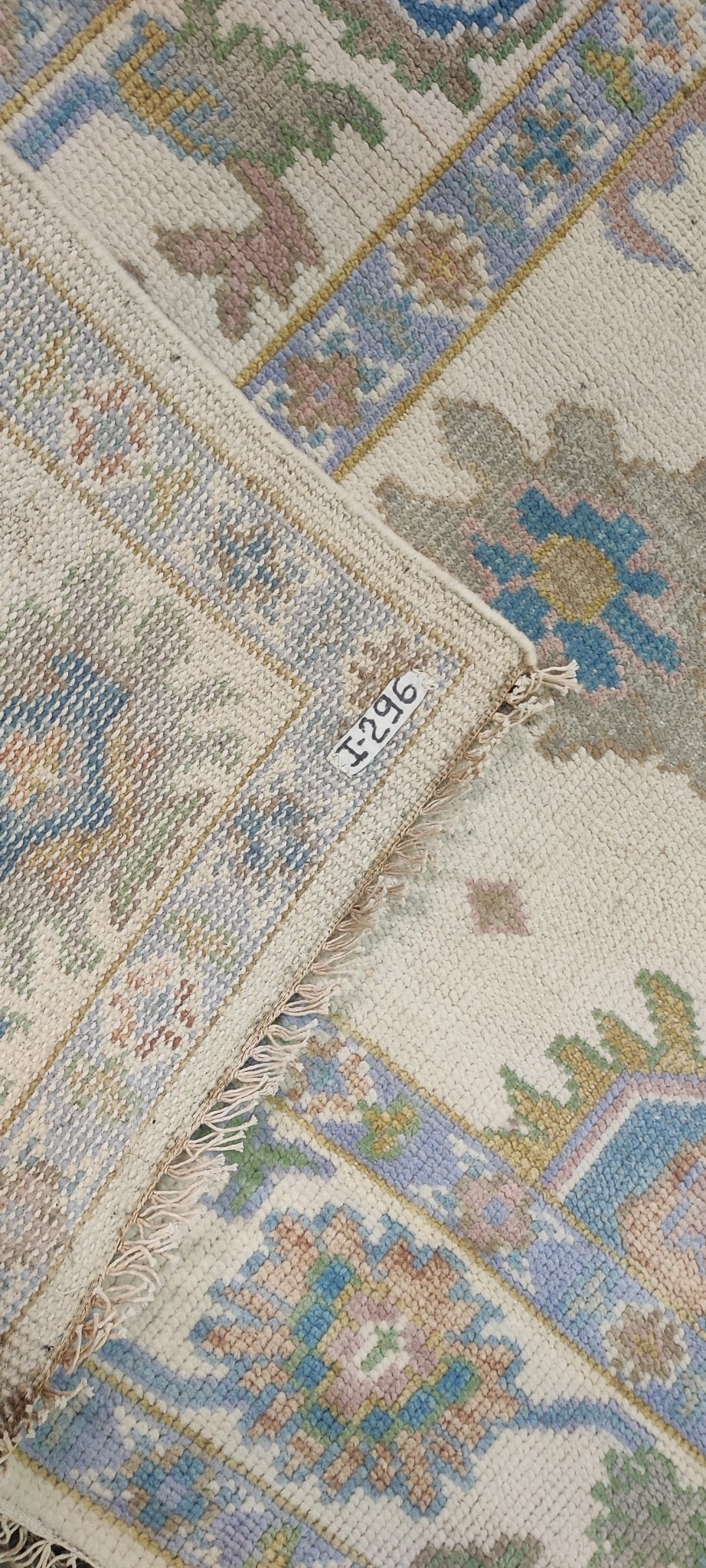 Whit Stillman 9x12 Ivory Hand-Knotted Oushak Rug | Banana Manor Rug Company