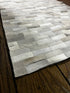 White and Grey 2.6x8 Patchwork Cowhide Runner | Banana Manor Rug Factory Outlet