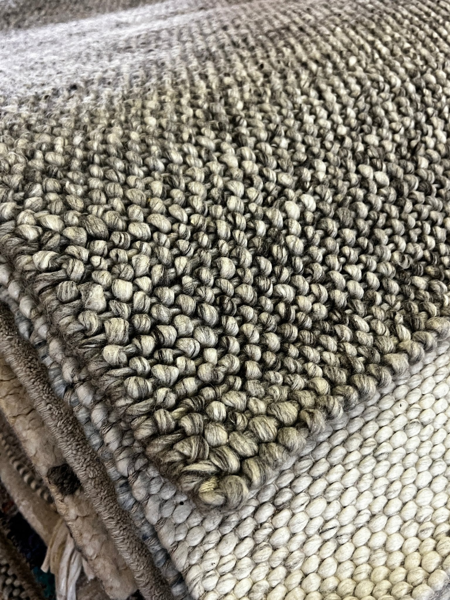 Willa Jean 8x10 Handwoven Wool Goti Grey | Banana Manor Rug Factory Outlet